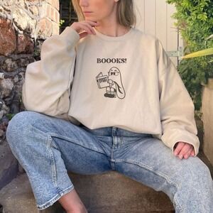 Halloween Teacher Cute Ghost Librarian Sweatshirt